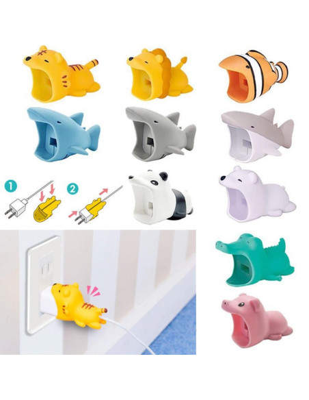 Protector de Cable y Enchufe de iPhone Lighting Animales Leon
