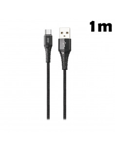 Cable USB MicroUSB SL_Jean 1m Negro