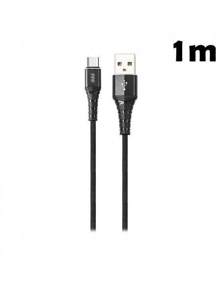 Cable USB MicroUSB SL_Jean 1m Negro