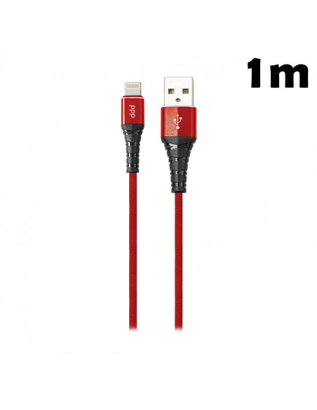 Cable USB Lighting SL_Jean 1m Rojo