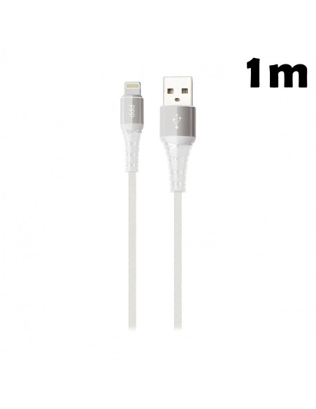 Cable USB Lighting SL_Jean 1m Blanco