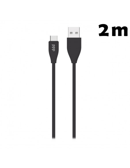 Cable USB Type-C SL_Soft 2m Negro