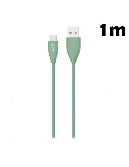 Cable USB Type-C SL_Soft 1m Verde