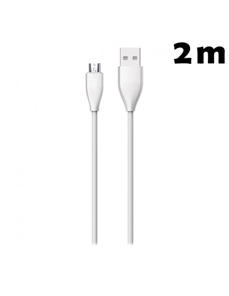 Cable USB MicroUSB SL_Soft 2m Blanco