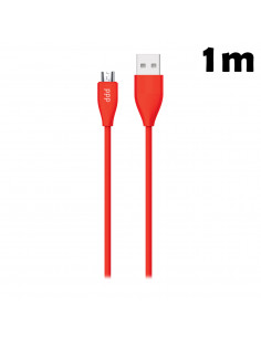 Cable USB MicroUSB SL_Soft 1m Rojo