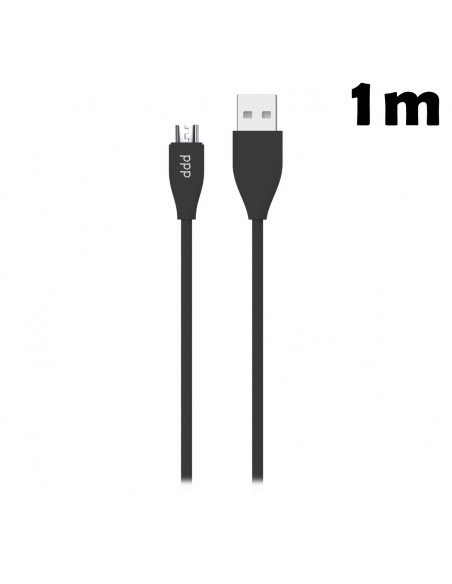 Cable USB MicroUSB SL_Soft 1m Negro