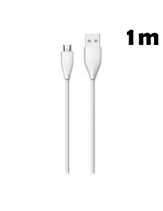 Cable USB MicroUSB SL_Soft 1m Blanco