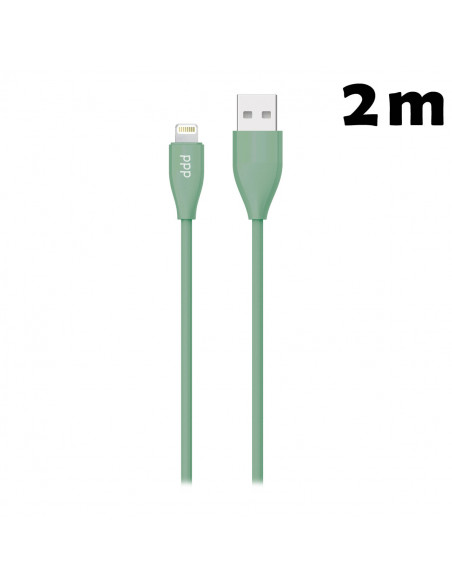 Cable USB Lighting SL_Soft 2m Verde