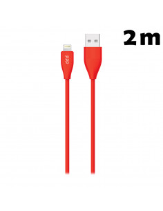 Cable USB Lighting SL_Soft 2m Rojo