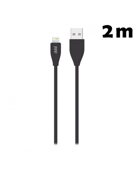 Cable USB Lighting SL_Soft 2m Negro