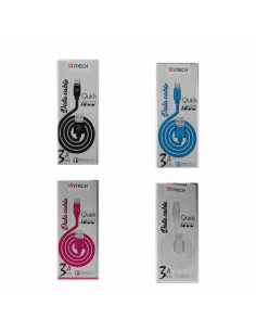 Cable USB Potenciado 3A Modelo GF-24 - Type-C Fucsia