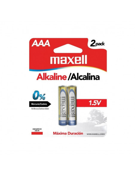 Pila Alcalina AAA Maxell LR03 - Pack 2 Unidades