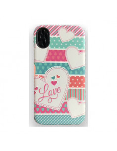 Protector Reforzado Diseño9 Samsung A605 A6 Plus CorazonesBlancos
