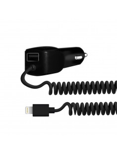 Cargador de Auto 12v Dual (USB + iPhone) 2000mAh