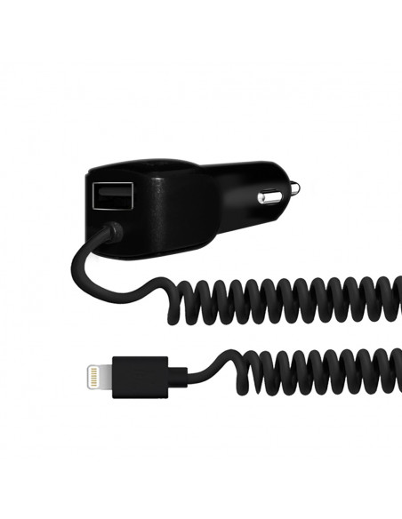 Cargador de Auto 12v Dual (USB + iPhone) 2000mAh