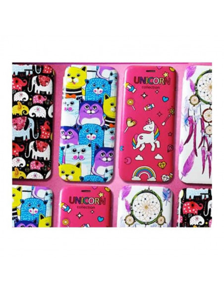 Estuche Flip Cover_Reforzado_Diseño Huawei GW Metal Unicorn
