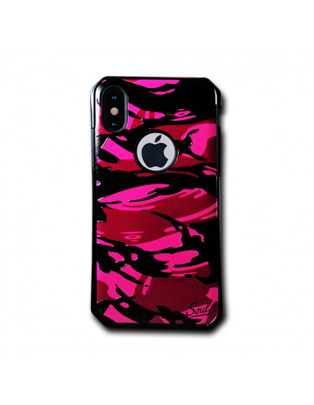 Protector Reforzado Warrior Apple iPhone X Fucsia