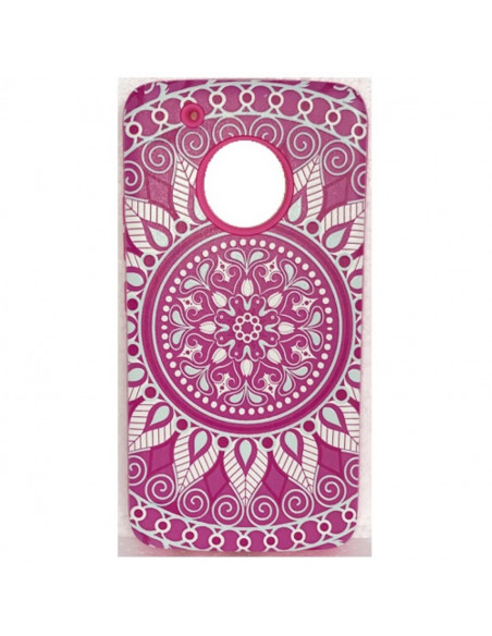 Protector Reforzado Diseño9 LG X240 K8 2017 Mandala RosaBlanco