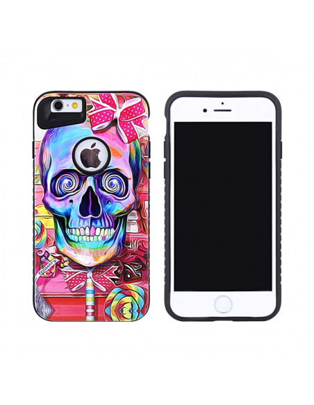 Protector Reforzado Diseño9 Apple iPhone 7 Plus (5.5") CalaveraRosa