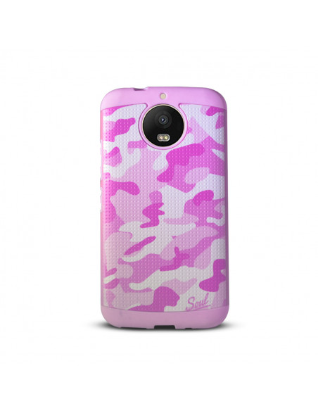 Protector Reforzado Camuflado2 Samsung J110 J1 Ace Rosa