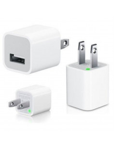 Cargador Cubo Apple iPhone A1265 Input 220v - Output 5v 1A Blanco