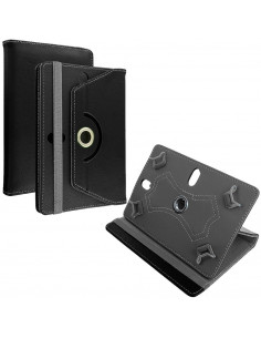 Estuche Cuero "SL_360" Tipo Libro Tablets 10" Universal con Stand Negro