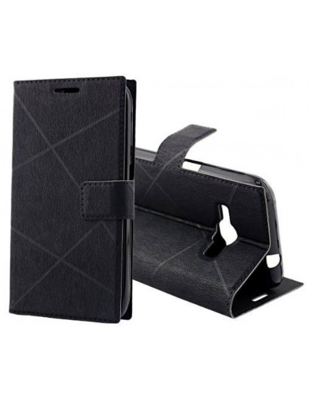 Estuche "PM_Liso3" Flip Cover Alcatel ot5042 Pop2 Negro