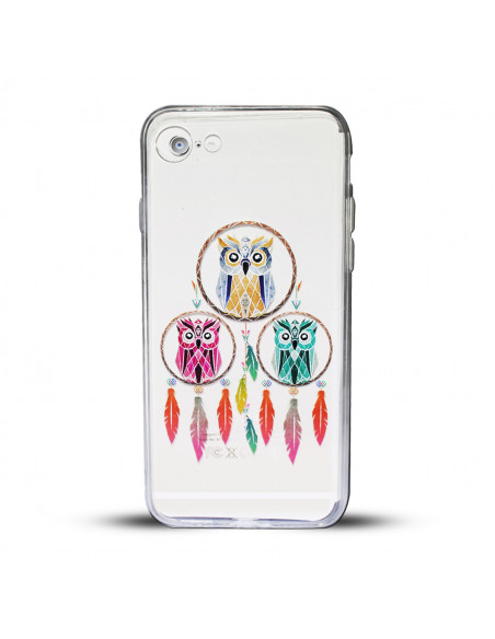 Protector Gel TPU Transparente con Diseño Apple iPhone 7 (4.7") Buho