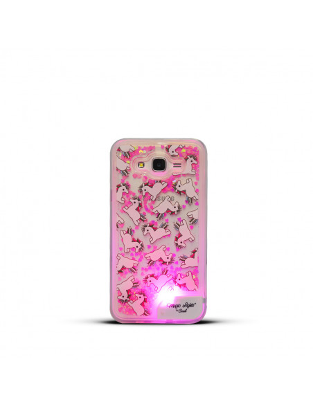 Protector Gel TPU Glitter WaterLed LG K120 K4 "Caballitos"