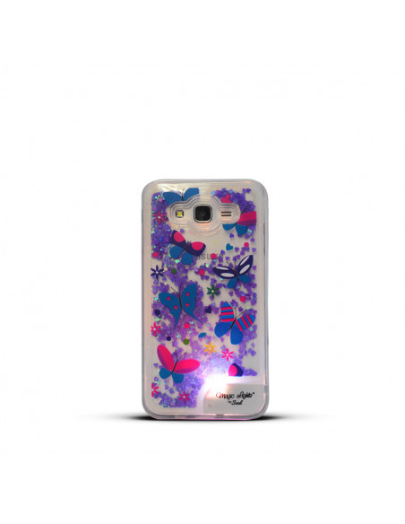 Protector Gel TPU Glitter WaterLed Apple iPhone 7 Plus (5.5") "Mariposas"