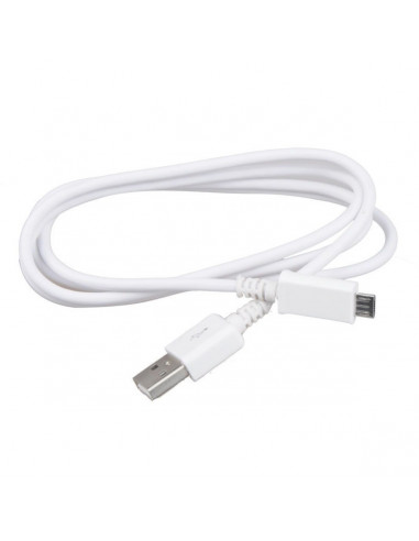 Cable de Datos USB  Universal MicroUSB Blanco (Funcion de Carga por USB)