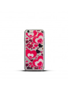 Protector Gel TPU GlitterDiseño Apple iPhone 7 Plus (5.5") "Corazones"