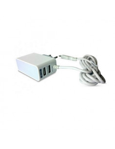 Cargador de Pared 220v Led Apple iPhone 5/6/7 2A Doble USB Blanco