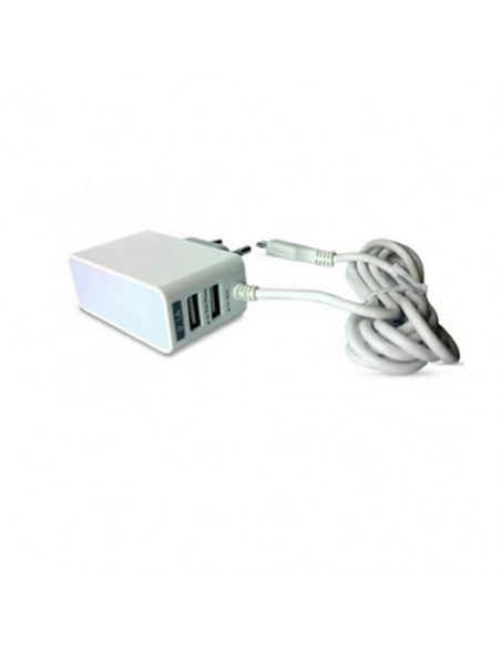 Cargador de Pared 220v Led Apple iPhone 5/6/7 2A Doble USB Blanco