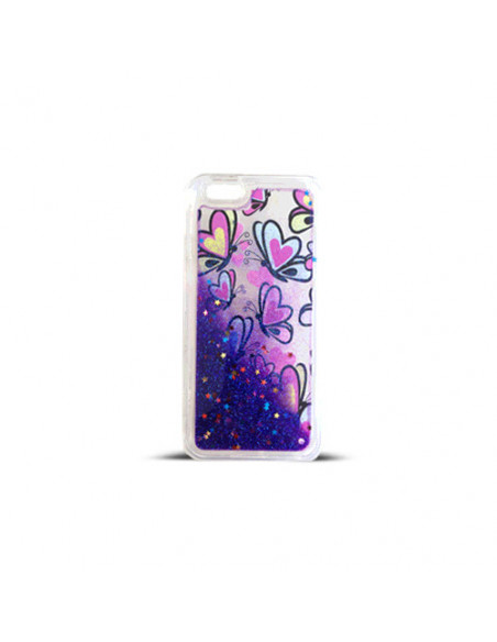Protector Gel TPU Glitter Water3 Samsung G925 S6 Edge "Mariposas"