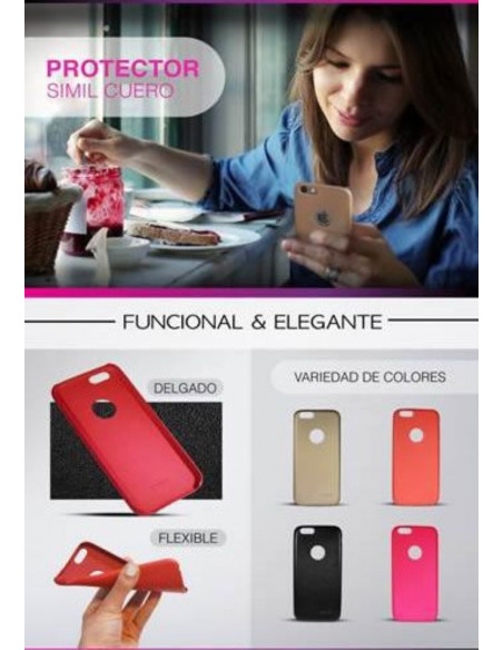 Protector TPU SimilCuero Apple iPhone 6 (4.7") Dorado
