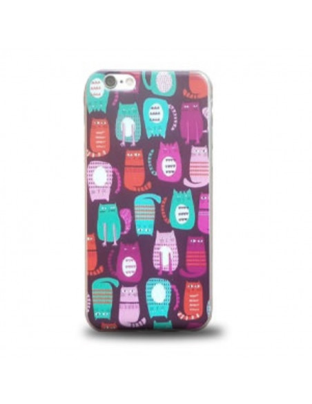 Protector Gel TPU Glitter Water Samsung A510 A5 2016 "Gatos"