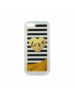 Protector Gel TPU Glitter Water Microsoft Lumia 950 XL "Love"