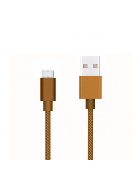 Cable USB  NX5/7 MicroUSB Nylon Acerado Dorado