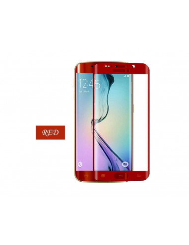 Film Vidrio Templado Gorilla Glass Grueso Curvo Samsung G925 S6 Edge Rojo