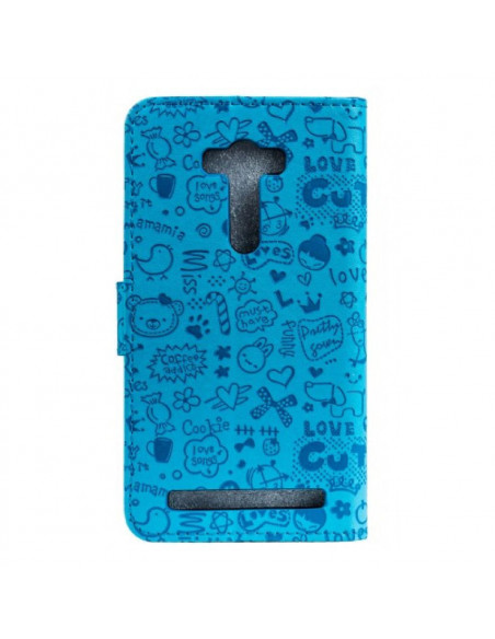 Estuche "Diseño Relieve" Flip Cover Samsung A3 Turquesa