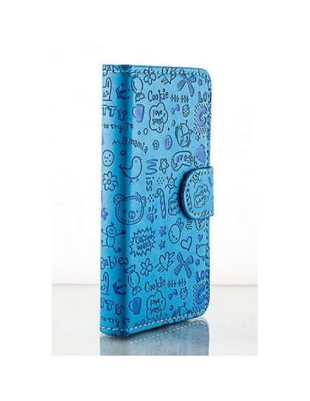 Estuche "Diseño Relieve" Flip Cover Samsung A3 Turquesa