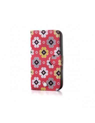 Estuche Flip Cover_PK_Wallet Samsung G357 Ace Style Red Flowers