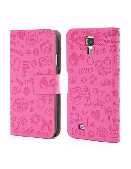 Estuche "Diseño Relieve" Flip Cover LG D722 G3 Beat/G3 Mini Rosa