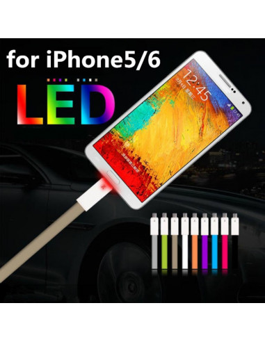 Cable USB "Apple iPhone 5s" LED CABLE FASHION