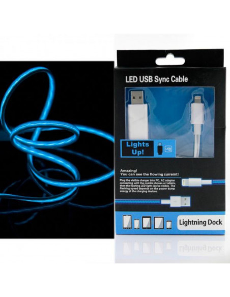 Cable USB "Apple iPhone 5s" MOVE LED USB SYCN Blanco