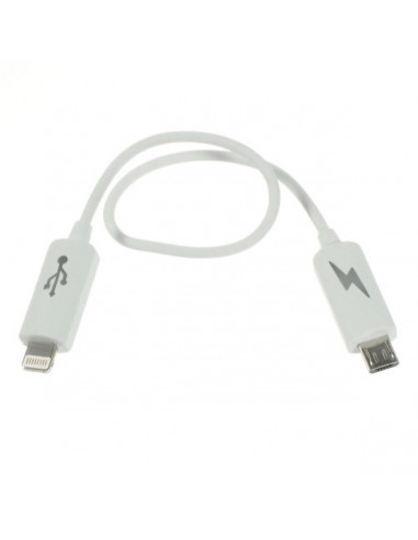 Cable USB "wSpecial" MicroUSB MACHO a iPhone5 Macho (V8-iPhone5)