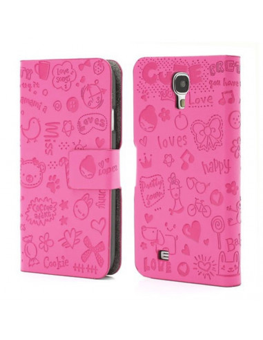 Estuche "Diseño Relieve" Flip Cover Motorola XT1032 Moto G Rosa