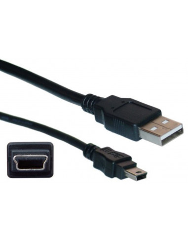 Cable USB "Mini USB 5 pines" Universal (para telefono/camara/hub/ gps/mp4)