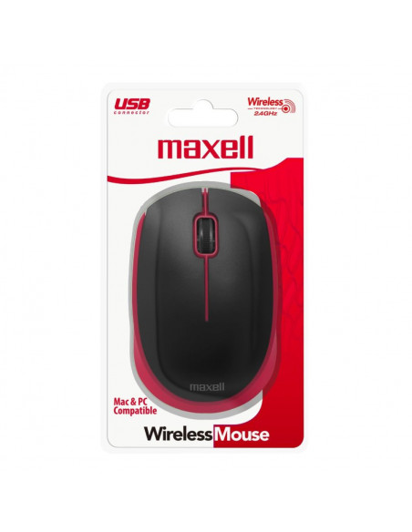Mouse Maxell Inalambrico MOWL-100 Rojo (347930)